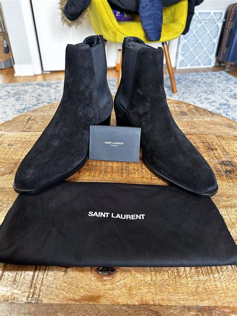 ysl chelsea boots ebay|yves saint laurent boots men's.